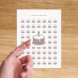 BIRTHDAY Reminder Stickers, Happy Birthday Celebration Stickers, Birthday Cake Hat Balloon Party Decorations