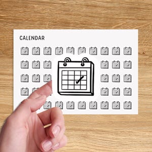 APPOINTMENT Mini Icon Stickers for Planner / Minimalist Mini Journal Stickers / Calendar Minimal Planner Stickers