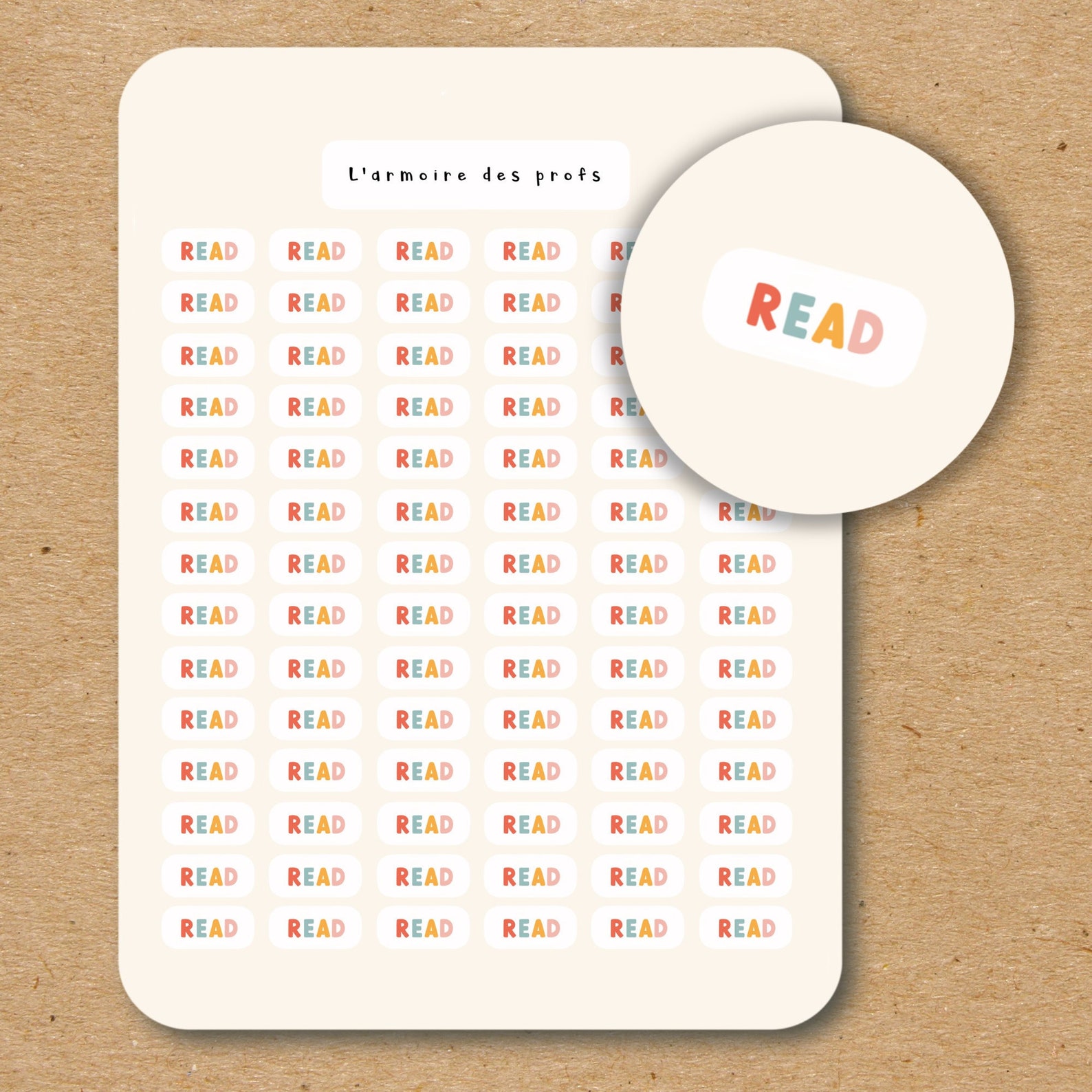 READ Text Stickers / Script Sticker Sheet / Custom Text Stickers - Etsy