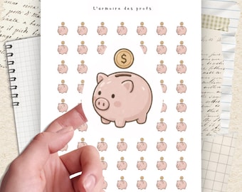 Money Planner Stickers, Piggy Bank Stickers, Savings Stickers, Budget Tracker Stickers, Finance Planner Stickers