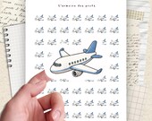 Travel Planner Stickers, Airplane Stickers, Vacation Planner Stickers, Trip Planning, Flight Tracker Stickers, Travel Icons