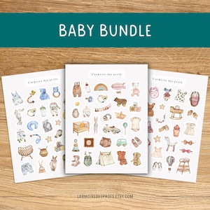 BABY Sticker Sheet Pack / Baby Shower Gift, Newborn Fun & Cute Stickers Pack