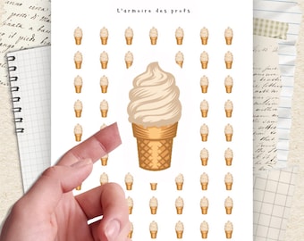 Ice Cream Planner Stickers, Dessert Icons, Summer Stickers, Food Stickers
