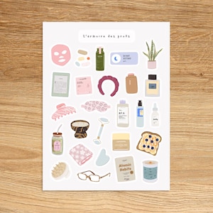 COZY Theme Sticker Sheet / Spa Planner Stickers / Planner & Journal Sticker Sheet