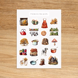 AUTUMN Planner Stickers / Cozy Fall Stickers / Hygge Autumn Journal Stickers / Cozy Season Planner Stickers / Holiday Sticker Sheet