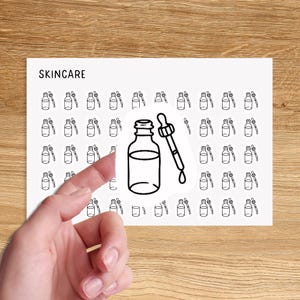 SERUM Mini Icon Stickers / Me Time Self-Care Minimal Functional Planner Stickers / Skin Care Minimalist Stickers