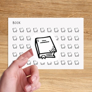 BOOK Mini Icon Stickers for Planner / Reading Icon Stickers / Minimal Planner Stickers
