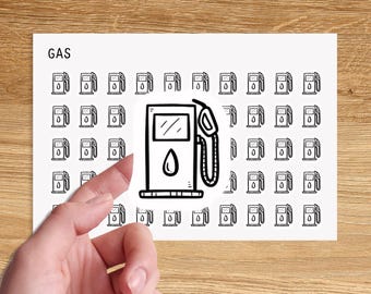 GAS Mini Icon Stickers / Minimal Functional Planner Stickers / Minimalist Stickers / Small Icon Stickers