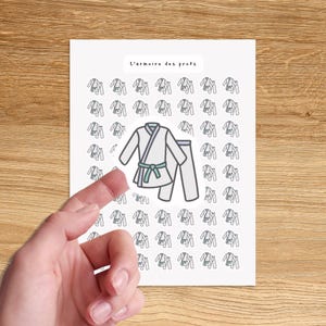 KARATE Icon Stickers / Martial Arts Sticker Sheet / Karate Belt Planner Stickers / Sport Stickers