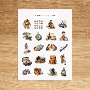 SCOUT LIFE Planner Stickers, Camping Stickers, Outdoor Summer Campfire Woods Stickers
