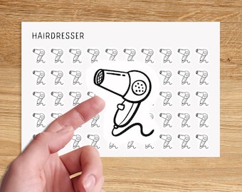 HAIR APPT Mini Icon Stickers for Planner / Appointment Icon Stickers / Hair Cut Minimal Planner Stickers / Appointment Icon Stickers