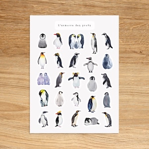 PENGUIN Theme Sticker Sheet / Animal Planner Stickers / Planner & Journal Sticker Sheet