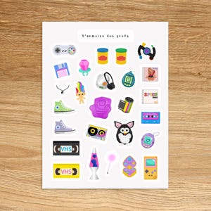 Y2K Nostalgia Stickers, 90's Kid Trendy, Early 2000s Aesthetic, Millennial Sticker Pack, Retro Stickers