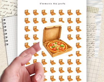 Pizza Planner Stickers, Takeout Stickers, Food Planner Stickers, Dinner Stickers, Meal Planner Stickers