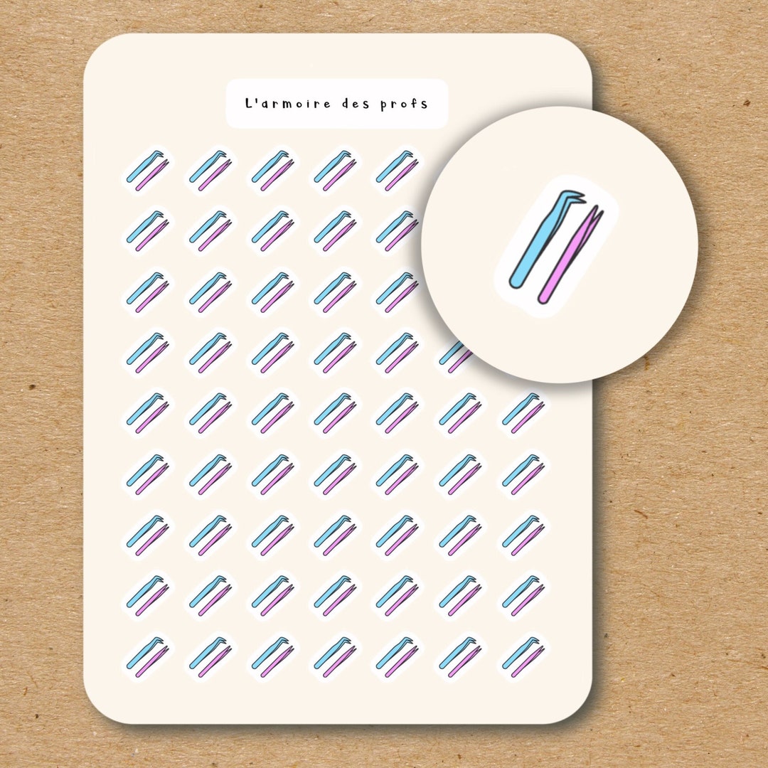 TWEEZERS Icon Stickers for Planner / Eyebrows Functional Stickers ...
