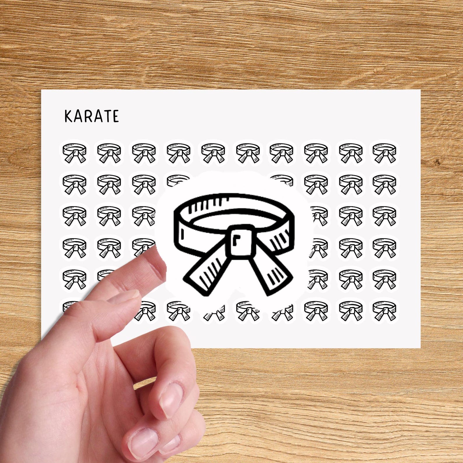 KARATE Mini Icon Stickers for Planner / Sport Icon Stickers / Martial ...