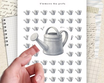 Gardening Planner Stickers, Watering Plants Stickers, Garden Chore Stickers, Plant Care Planner, Functional Planner Icons