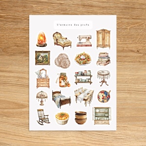 COTTAGECORE Countryside Stickers, Rustic Cottage Stickers, Cozy Hygge Cute Planner Stickers