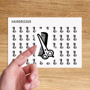 FRISEUR Mini Icon Sticker für Planer / Haartermin Icon Sticker / Haarschnitt Minimal Planner Sticker / Termin Icon Sticker