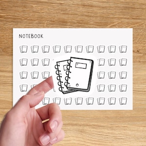 NOTEBOOK Mini Icon Stickers / School Task Minimal Functional Planner Stickers / To Do Minimalist Stickers