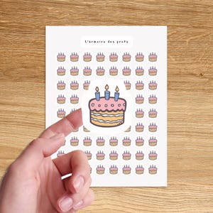 BIRTHDAY CAKE Icon Stickers / Birthday Planner Stickers