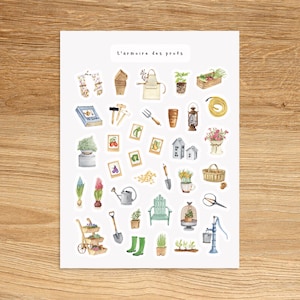 GARTEN Motiv Sticker Sheet / Gartenplaner Sticker / Frühling und Sommer Planer & Journal Sticker Sheet