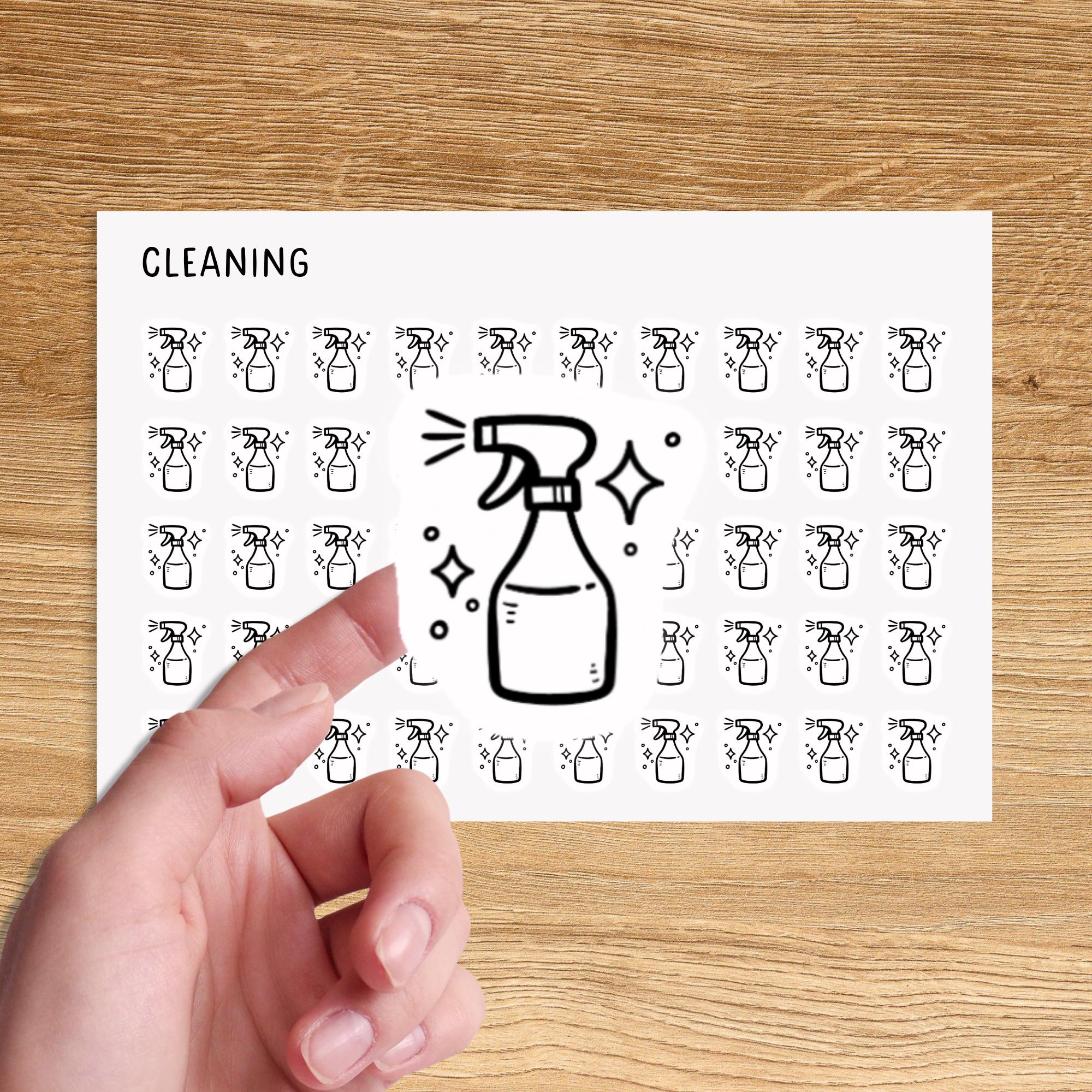 CLEANING Mini Icon Stickers for Planner / Household Icon Stickers ...