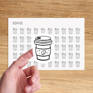 COFFEE Mini Icon Stickers / Drink Minimal Functional Planner Stickers / Coffee Minimalist Stickers / Small Icon Stickers