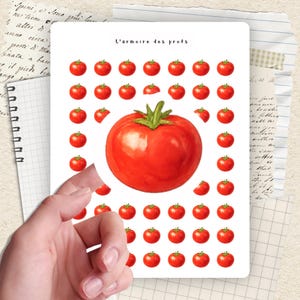 Vegetable Planner Stickers, Tomato Stickers, Grocery Stickers, Meal Planner Stickers, Food Stickers, Mini Icon Sheet image 1