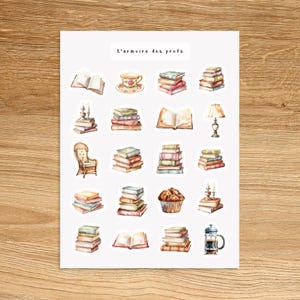 BOOKSTORE Theme Sticker Sheet / Books Stickers / Decorative Stickers for Planner & Journal