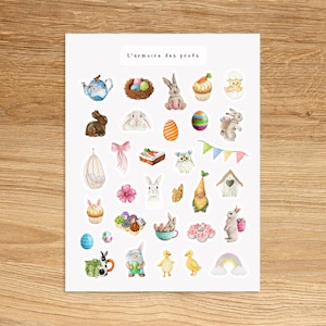 OSTERN Motiv StickerBogen / Frühling Planer Sticker / Planer & Journal StickerBogen