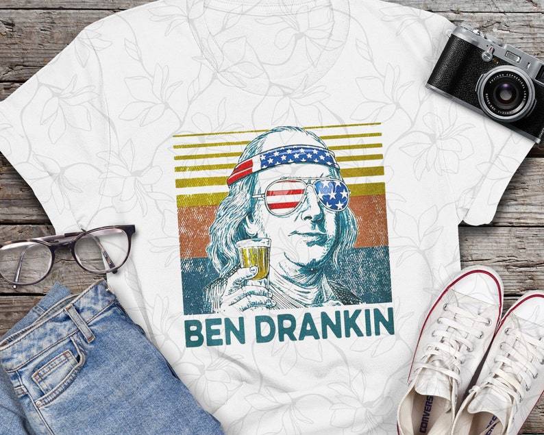 Beer Lover Shirt 4th Of July Shirt American President Shirts Independence Day Shirt Gift Retro American Flag Tee Patriotic T-Shirt