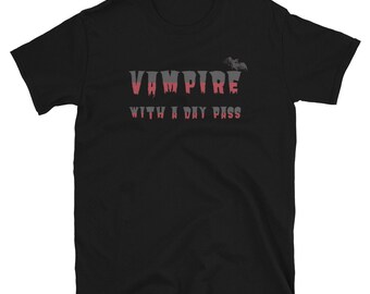 Camisa de vampiro con pase diario: disfraz divertido de Halloween