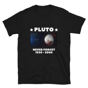 Glöm aldrig Pluto T-shirt: Vetenskap Astronomi T-shirt