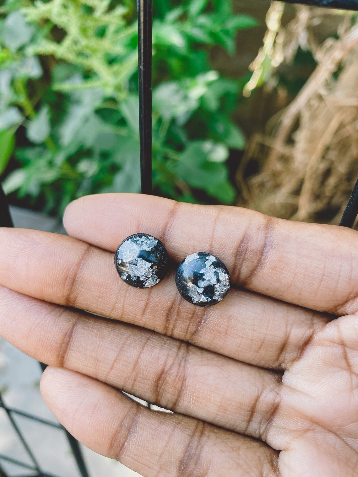 Kleine schwarze und silberne Nieten | Etsy