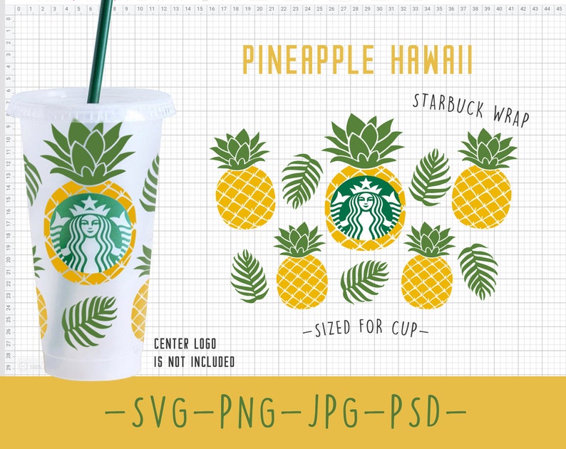 Download Pineapple Hawaii Starbucks Cold Cup SVG Full Wrap for | Etsy