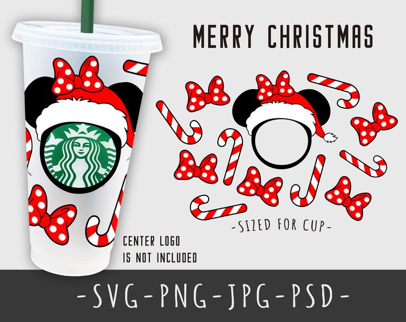 Download Christmas Red Bow Starbucks Cold Cup SVG Full Wrap for | Etsy