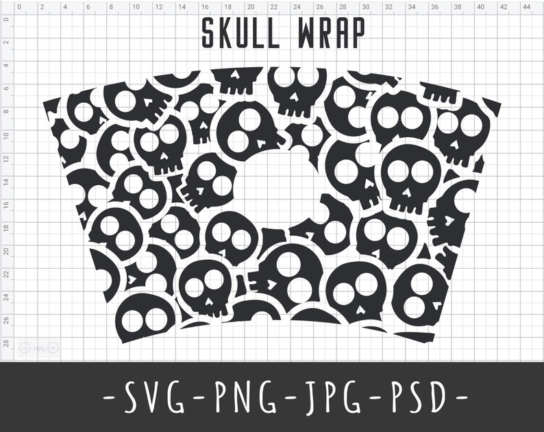 Download Halloween Skull Starbucks Cold Cup SVG Full Wrap for | Etsy