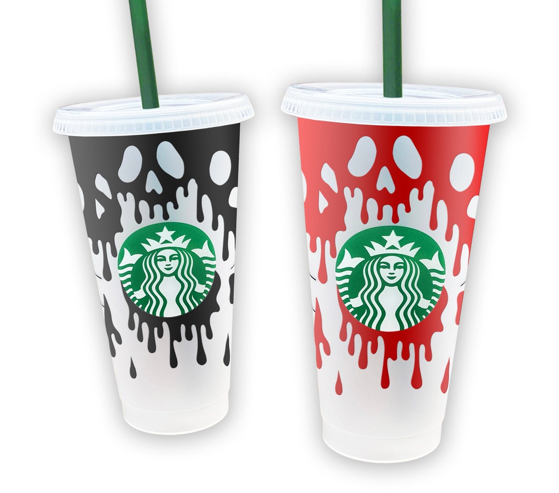 Skull Blood Dripping Svg Starbucks Venti Cold Cup Starbucks - Etsy