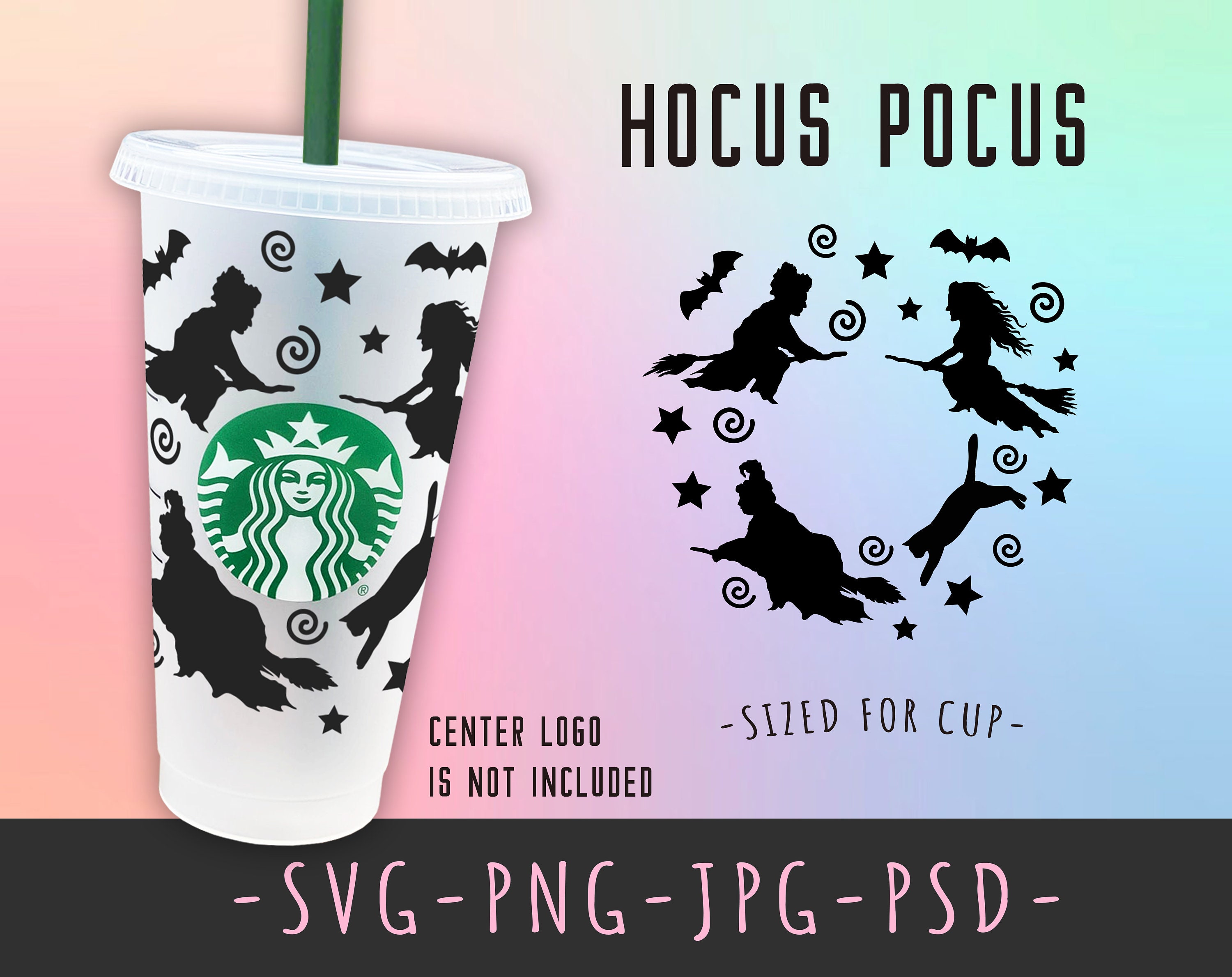 Personalized Starbucks Cold Cup Hocus Pocus.
