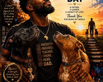 African American Father's Day Card | Faith-Based Inspirational Dad Greeting Card