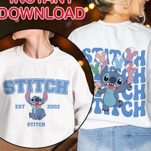 Stitch Balloons Est 2022 PNG, Stitch Digital Png, Funny Stitch Digital Download, Instant Download, Stitch Lovers, Circut Cut Files