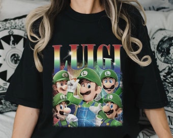 Super Mario Luigi T-Shirt, Mario Luigi Vintage Shirt, Super Mario Bros Shirt, Magic Kingdom Shirt, Disneyland WDW Trip Family Outfits