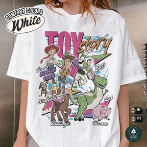 Disneyland Toy Story 1995 Retro Comfort Colors Shirt, Woody Buzz Tee, WDW Disneyland Family Vacation 2026 Trip, Disneyland Pixar Fest image 1