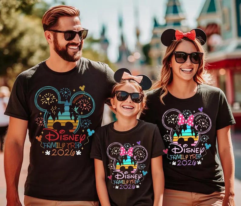 Disneyland 2026 Personalization Comfort Colors Shirts, Disneyworld 2026 Family Shirts, Disneyland Vacation 2026 Trip Shirts, Magical Castle image 2