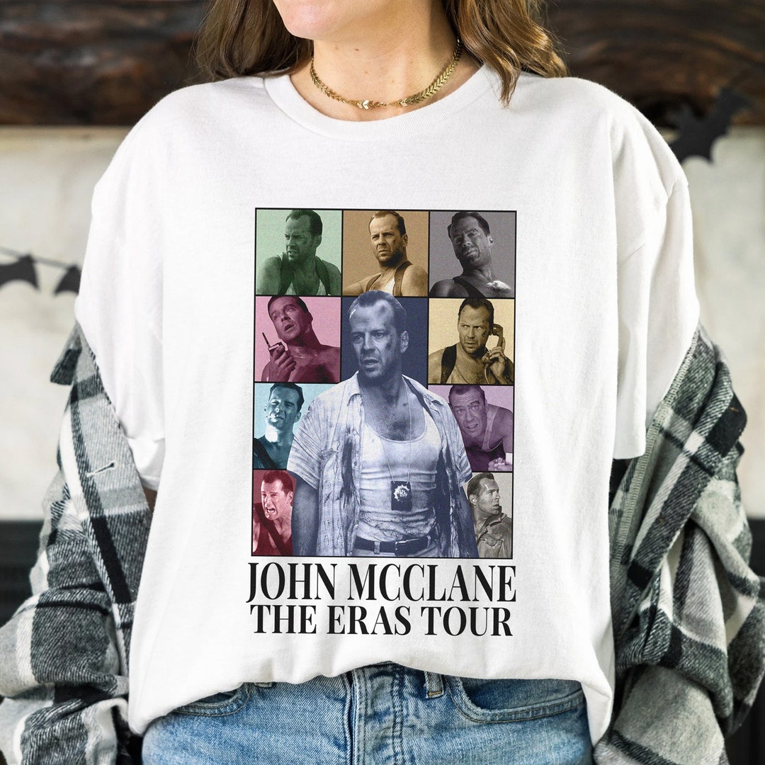 John Mcclane Eras Tour Shirt, John Mcclane Vintage T Shirt, Die Hard Movie  Homage TV Shirt, Graphic Tees for Women Trendy - Main Image