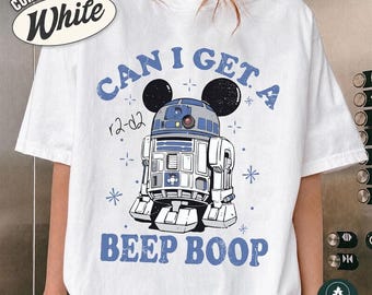 Retro Disneyland StarWars R2-D2 Can I Get a Beep Boop Comfort Colors Shirt, May the 4th be with you, StarWars Droid Tee, Galaxy Edge's Trip