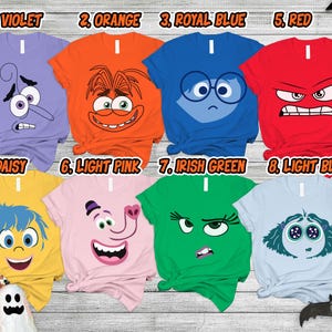 Inside Out Costume Shirt, Inside Out Halloween Costume, Inside Out Family Matching Shirt, Inside Out Characters Shirt, Family Group Shirts