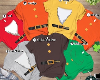 Disneyland 7 Dwarfs Costume Family Shirts, Evil Queen Halloween Shirt, Retro Snow White Shirt, Disneyland Halloween, Halloween 2026 Trip