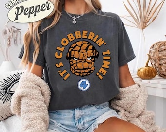 Comfort Colors The Thing Clobberin Time Fantastic Four First Steps Shirt, Ben Grimm Shirt, Fantastic Four Team Shirt, Superhero Movie Gifts